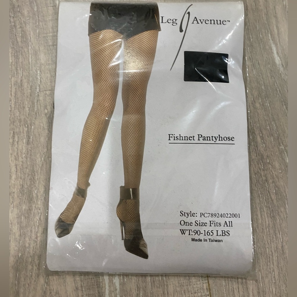 New Black Fishnet Pantyhose, One Size fits all